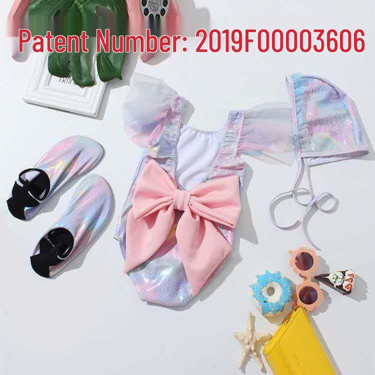 Bright Crystal Princess Mermaid Swimsuit – Cute Korean Skirt Style for Girls