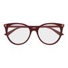 Gucci Optical Glasses [Available Prescriptions] Black Frame Little Bee 010 (burgundy Frame/transparent Lens) Dust Bag + Glasses Case (random Color)