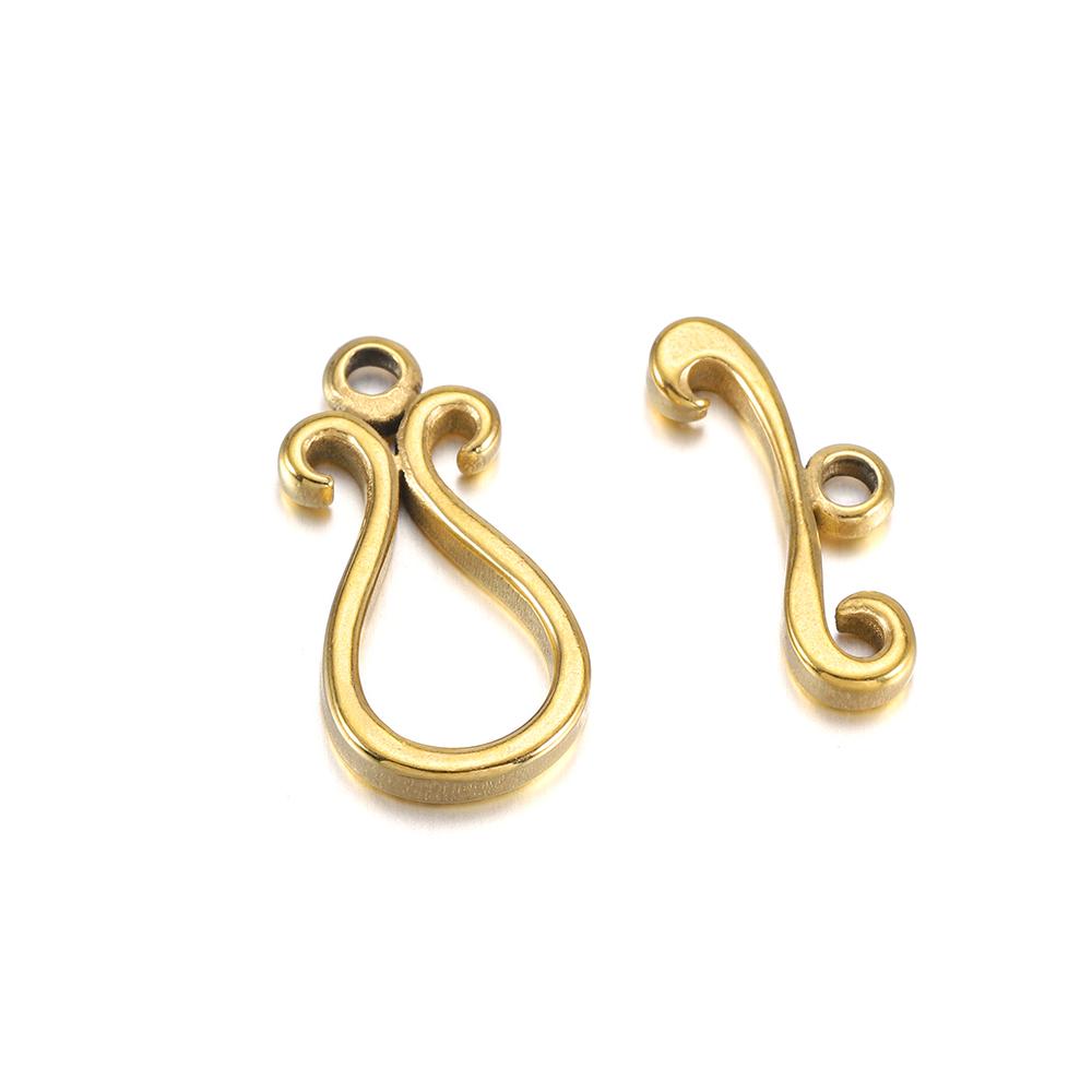 16 Styles Gold High Quality Stainless Steel OT Clasps Connectors for DIY Bracelet Necklace Jewelry Findings Making Accessories