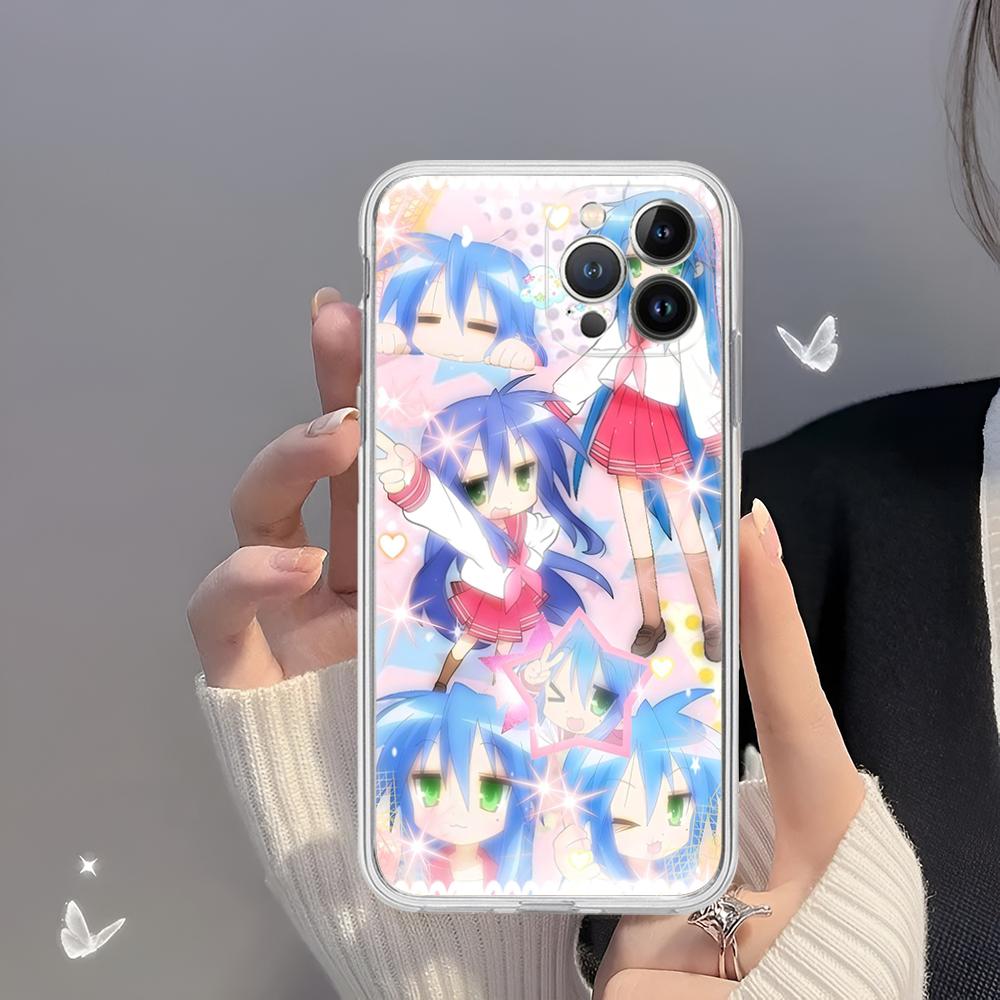 

Anime girl Lucky Star Phone Case for iPhone 16 15 8 7 6 6S Plus X SE XR XS 14 11 12 13 Mini Pro Max Mobile Case iPhone 12 mini
