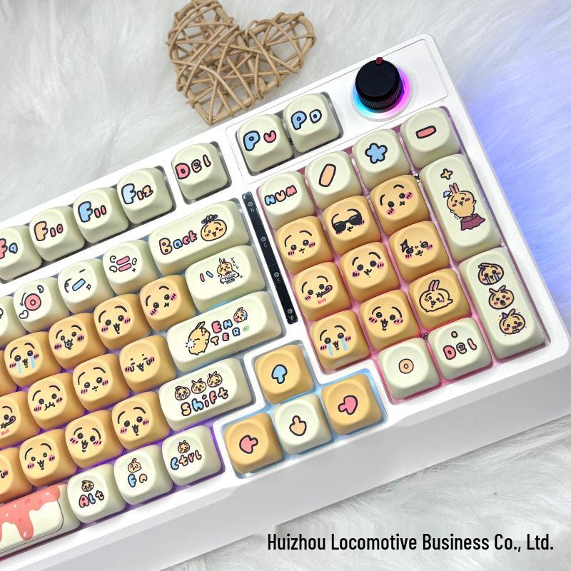 Usagi Cute Personality Theme Five-Sided Dye-Sublimation Mechanical Keyboard Keycaps