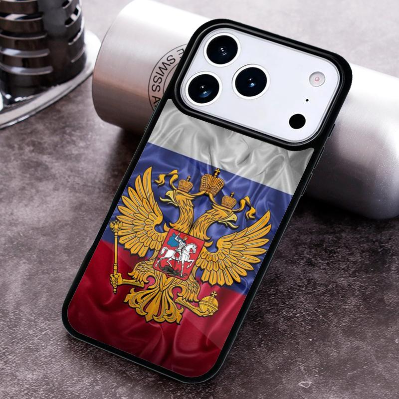 Russian coat of arms Flag Phone Case for iPhone 17 16 15 Pro Max Air 14 13 12 11 Plus Shockproof Capa Cover
