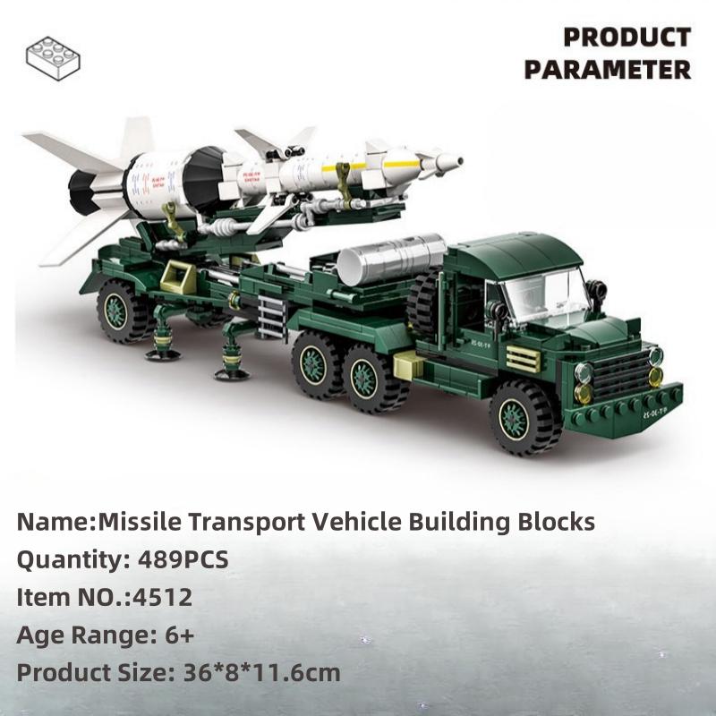 Non-Toxic Ww2 Military Army Soldiers World War Police Building Blocks Model Toys Swat Missile Transportation Vehicle 4512 489Pcs