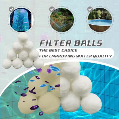 Pool Supply Pool Filter Balls - Eco-Friendly Fiber Filter Media For Swimming Pool Sand Filters- Higher & More Efficient