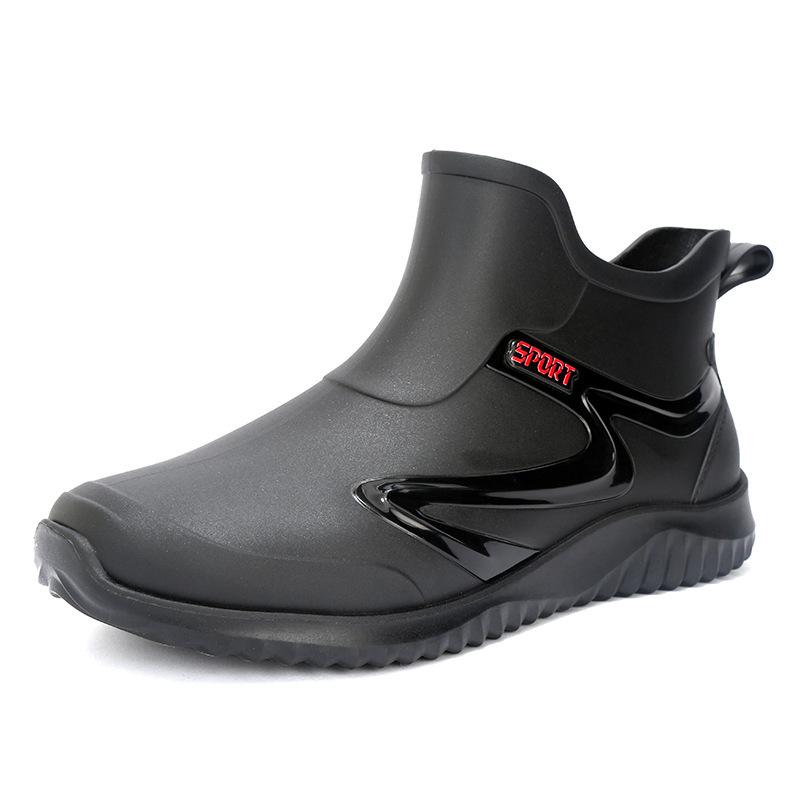 Short Tube Waterproof Rain Shoes Adult Fishing Labor Insurance Rubber Shoes Special Medium Tube Non-slip Rain Boots Water Shoes