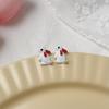 Fresh And Sweet Cute Piggy Bow Flower Bear Stud Earrings Female Soft Girl Temperament Versatile Stud Earrings Pendant