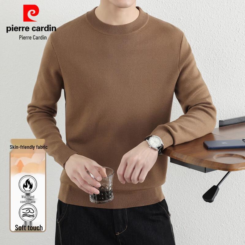 Pierre Cardin Men's Thickened Crew Neck Knit Sweater