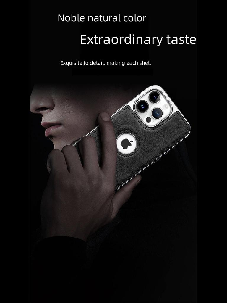 "Premium Leather Anti-fall Case for S24 Ultra 16 Pro Max, iPhone 16 Pro, Mate 60 with Stand"