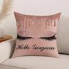 Non Core Ins Beauty Makeup Eyelash Peach Skin Pillow Case Office Cushions Suitable For Sofa Car Bedroom Decorative Cushion Cover