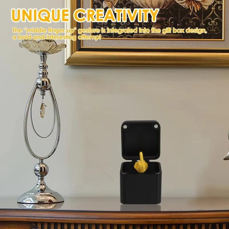 Funny Pop-up Middle Finger Gift Box Middle Finger In Box Creative Desk Home Decor Gifts Middle Finger Novelty Christmas Funny Prank Gift