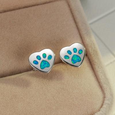 Orecchini a Zampa di Gatto Amore Romantico e Dolce Nuovo Stile Francese Orecchini a Cuore per Ragazza Accessori