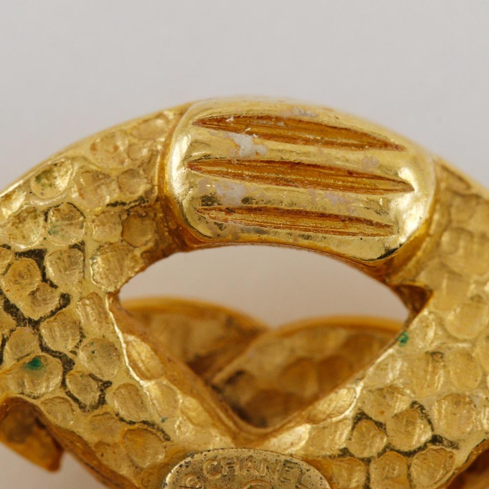 CHANEL COCO Mark Earring vintage Plated Gold 11.7g Women Used