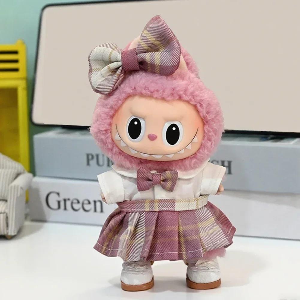 Elegent Spring Sweet Strap Skirt Mini Plush Doll'S Clothes Outfit Accessories for 17cm Korea Kpop Exo Labubu Idol Clothing Gift