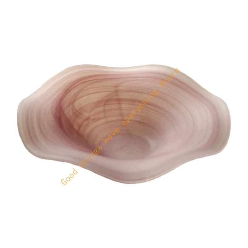 Handmade Waved Glass Serving Dish Contemporary Appetizer Plate Transparent Tableware For Dining Decoration 55KF