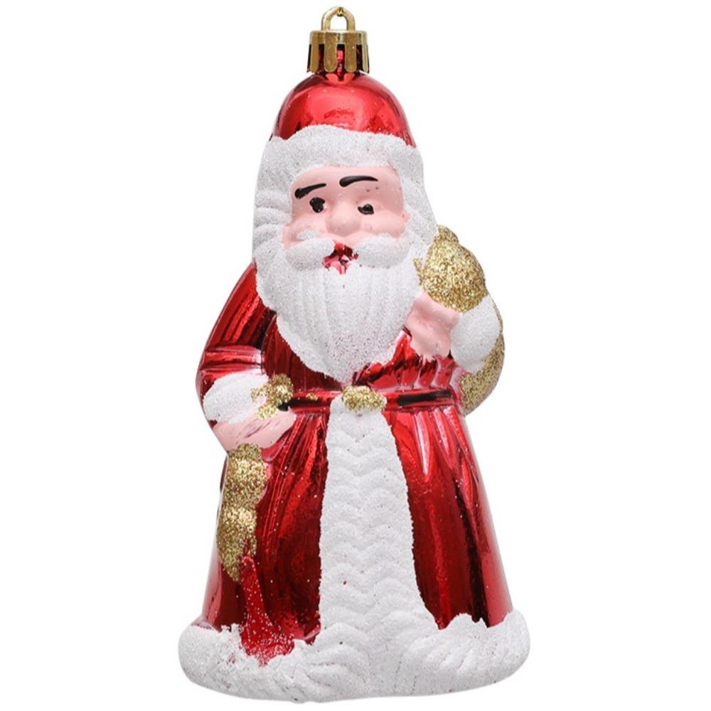 Santa Claus Christmas Tree Ornament Plastic DIY Crafts Painted Christmas Gifts Boxes Pendant New Year Hanging Ornament