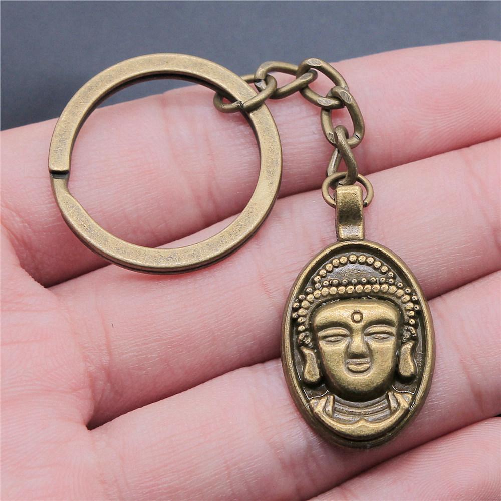 28mm Schlüsselanhänger Buddhismus Vintage Schmuckzubehör QY009