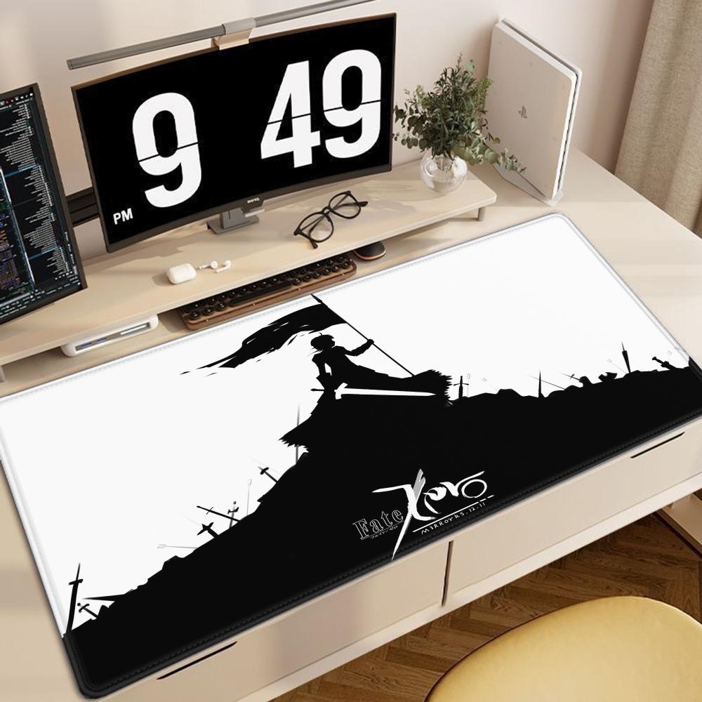 XXL Game Mousepad FateGrand Order Saber Anime Mouse Pads Keyboard Pad Office Accessorie Computer PC Gaming Nonslip HD Desk Mat