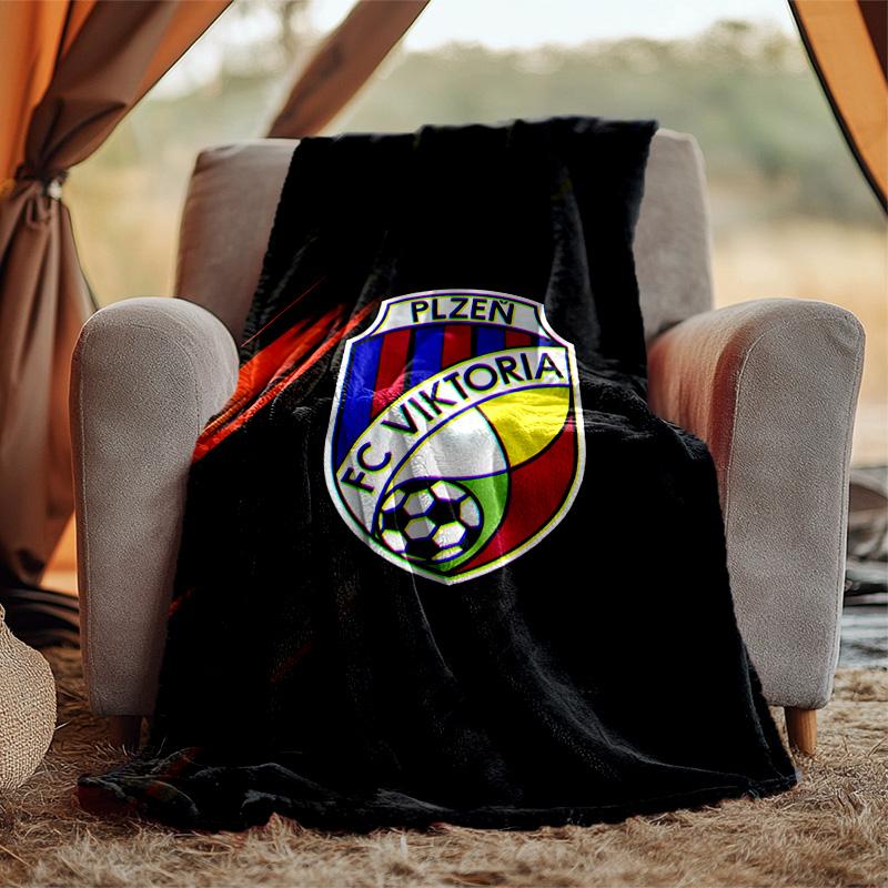 Fc Viktoria Flannel Blanket Soft Warm All-Season Throw, Design for Camping, Car Travel, Hiking Sofa, Bed, Office Perfect Gift for Parties
