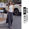 Women's High Waist Wide Leg Pants Straight Leg Linen Tencel Trousers Summer Thin Loose Draped Lazy Commute Suit Pants