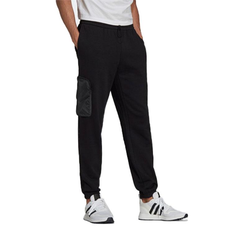 Adidas Originals Trefoil Mid-Rise Joggers With Side Zip Pockets Men Bottoms Black H11485