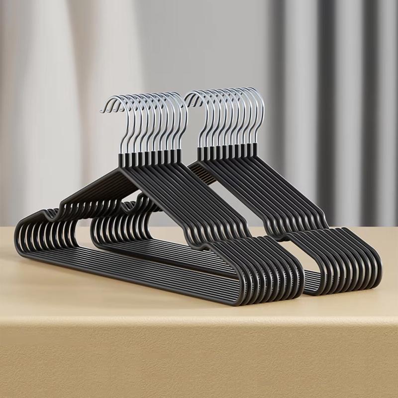 10pcs Metal Clothes Hanger Household Coat Pants Hanger Traceless No-slip Hangers For Clothes Durable Strong Hangers Organization