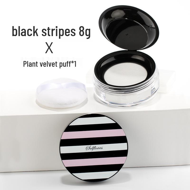 Portable Refillable Powder Compact with Mesh for Setting, Blush, and Talcum