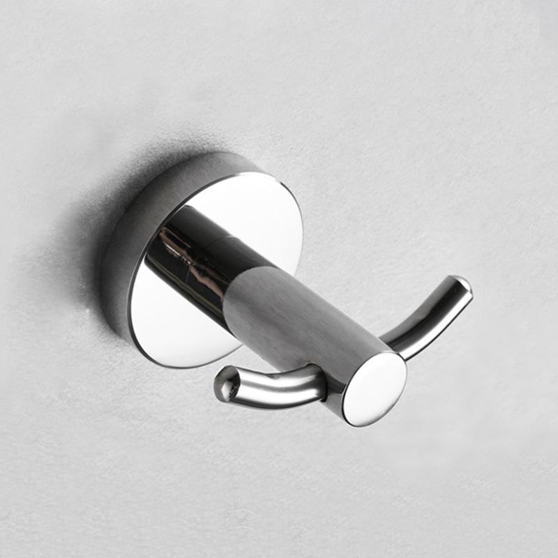 Black 304 Stainless Steel No-Drill Coat & Hat Hook for Bathroom or Entrance