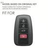 Silicone 4 Buttons Car Key Case Cover Fob Keychain for Toyota Camry CHR Corolla RAV4 Avalon Land Cruiser Prado Prius 2017 - 2022