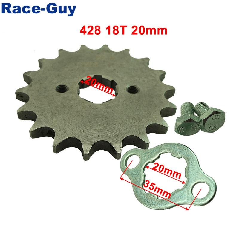 428 13T 14T 15T 16T 17T 18T 20mm Front Engine Sprocket Gear For CRF XR 50 70 KLX110 TTR SDG SSR Lifan YX Loncin Zongshen Orion