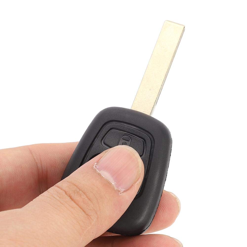 Car Key Case, 1 Car Key Case, Peugeot 307 Key-Qiilu Key Shell, 2 Buttons