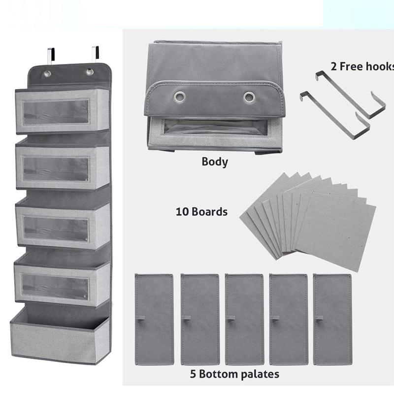 Four-layer Five-layer Non-woven Door Storage Hanging Bag Hanging Closet Storage Bag Hanging Bag Clothing Storage Hanging Bag