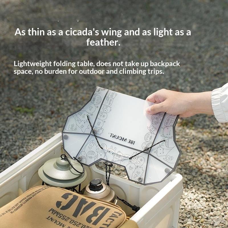 Ultralight Pp Folding Camping Table Mini Portable Heavy Duty For Hiking Picnic Outdoor Travel Gear
