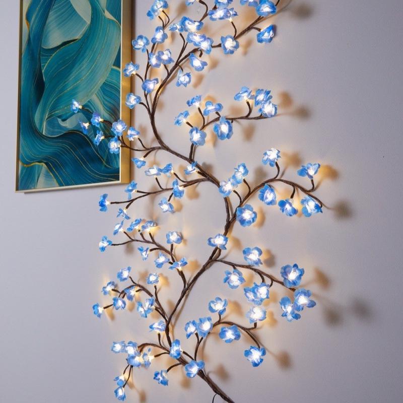 Cross-Border LED Bendable Branch Rattan Plum Blossom Tree Lamp