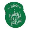 Inkdotpot Real Gold Foil Baby It's Cold Outside Baby Shower Tags Favor Hang Paper Tags 100