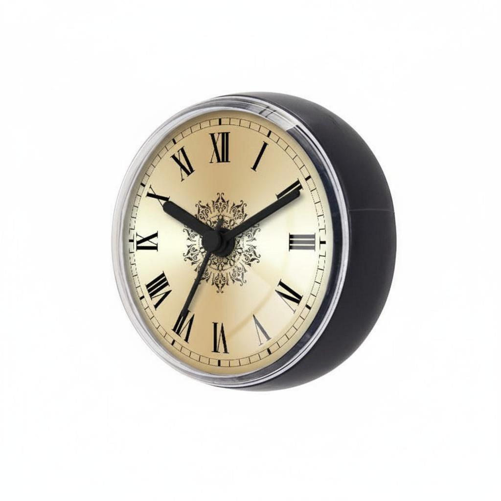 Bathroom Waterproof Suction Clock Silent Non Ticking Retro Roman Numeral Wall