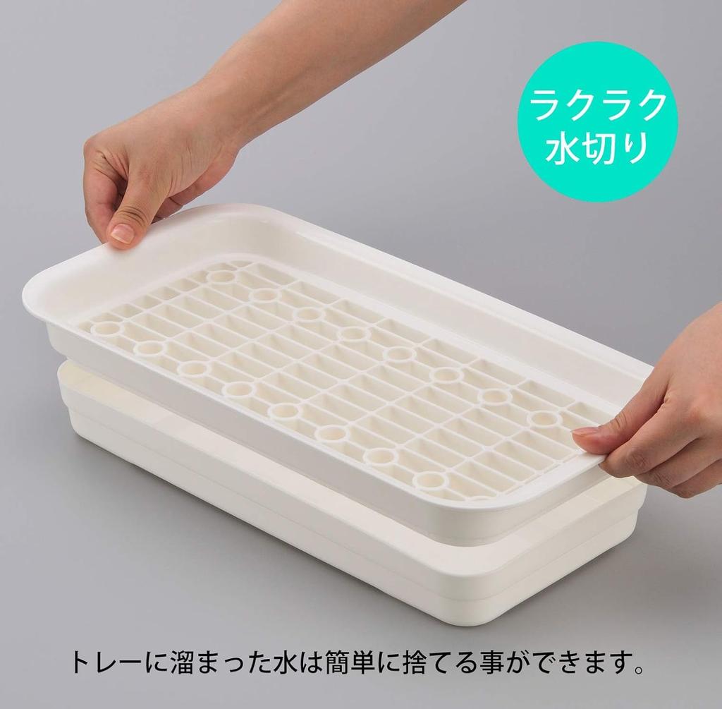Inomata Chemical Dish Drying Set of Made In Organizes Dishes and 9873 (Inomata-k) Rack, Pota, White, 2, Japan, Space-Saving, Bottles, Disassembled,
