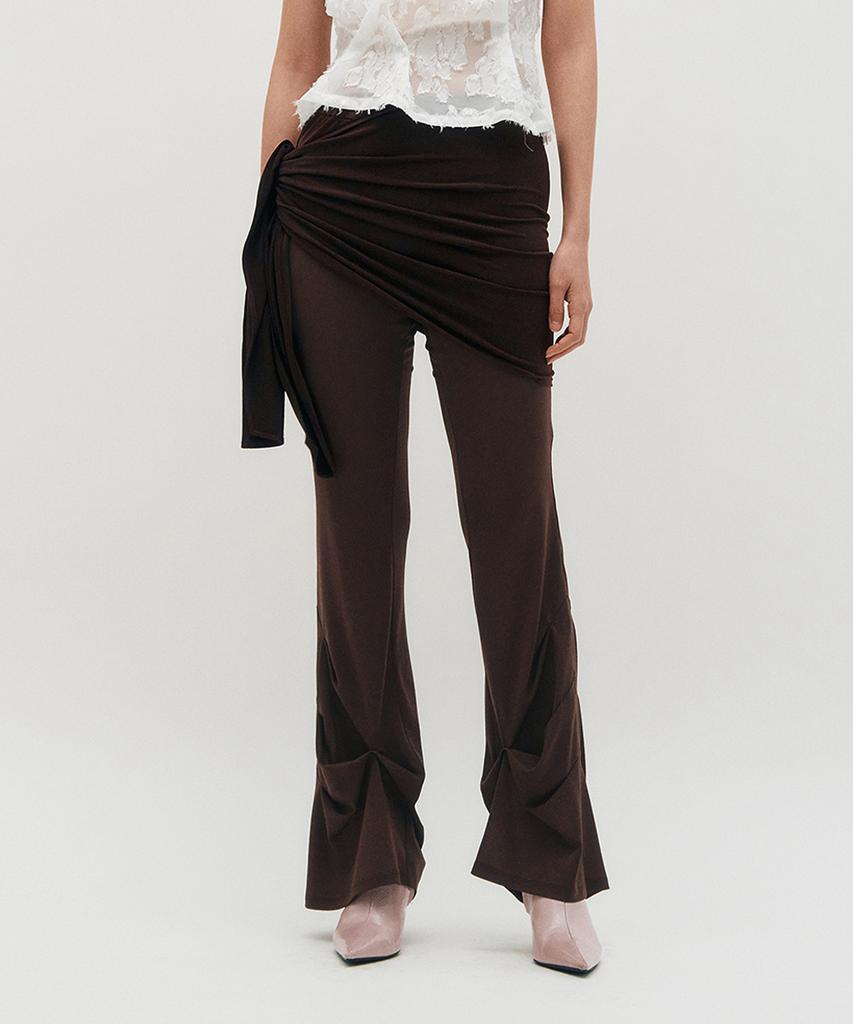 Kimjisu Sheer Layering Pants _ Brown
