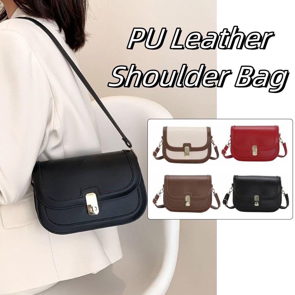 Korean Style Crossbody Bag Texture Women Underarm Bag Elegant PU Leather Shoulder Bag  Outdoor