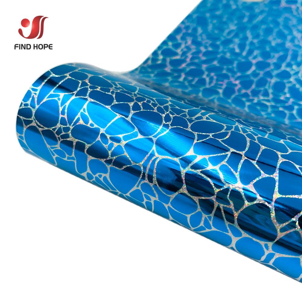 Holographic Chrome Marbling 6 Assorted Color Stone Print Adhesive Vinyl Film with cut Use Outdoor Home Decals Sign DIY Decor