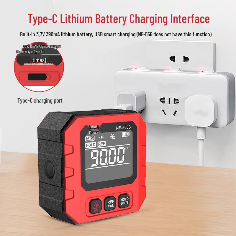 Smart Mouse NF-566S High-Precision Digital Inclinometer & Laser Magnetic Level