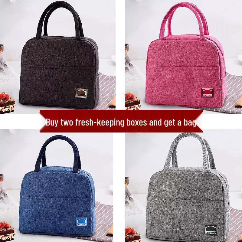 Lock & Lock 2-Piece Heat-Resistant Glass Lunch Box Set: Microwave and Refrigerator Safe, Sealed for Freshness. Gift-Ready.