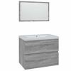 Bathroom Furniture Set Gray Sonoma Particleboard