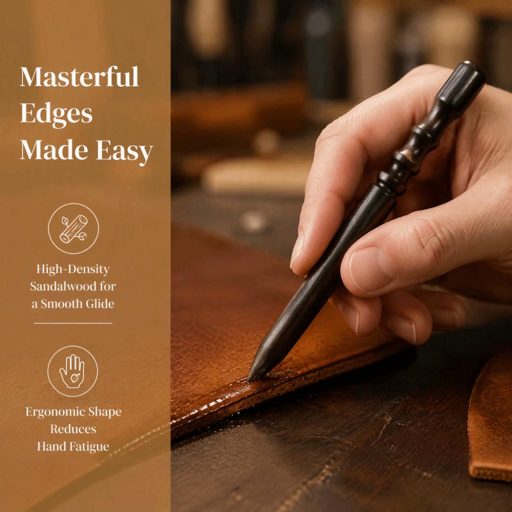 Polished Surface Leather Burnishing Tool High-Density Wood Leather Craft Slicker DIY Workshop