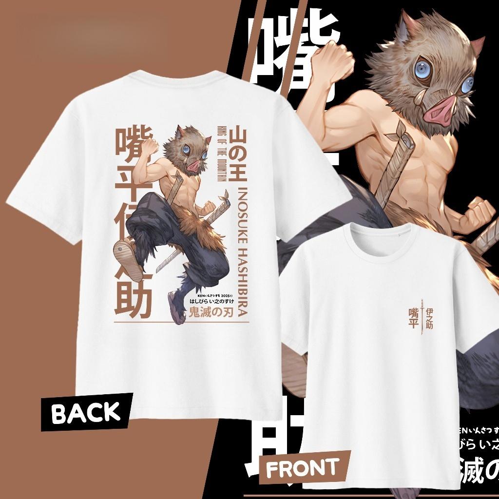 Demon Slayer Japanese Anime Inosuke Hashibira Printed Tshirt Unisexs and Womens Tshirt Unisexs Top Sports Tshirt 2026 Summer Tee