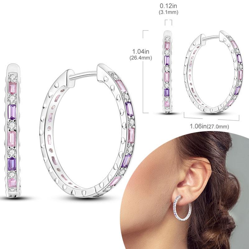 Women Earring 925 Silver Hoop Earrings Love Heart Butterfly Drop Earring Stud For Women Girls Party Jewelry Gifts