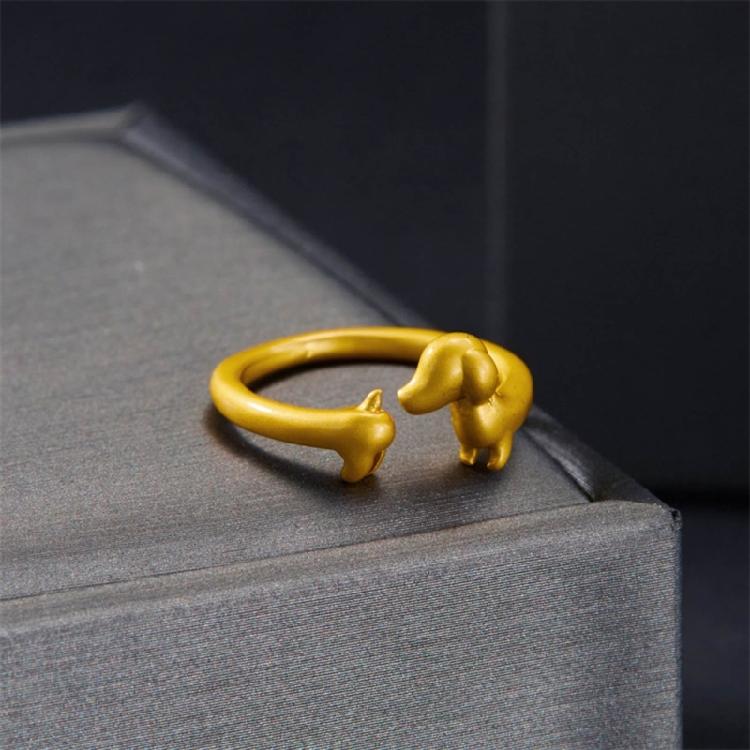 Adorable Dachshund Rings Adornment Animal Theme Rings Jewelry Hiphop Accessories