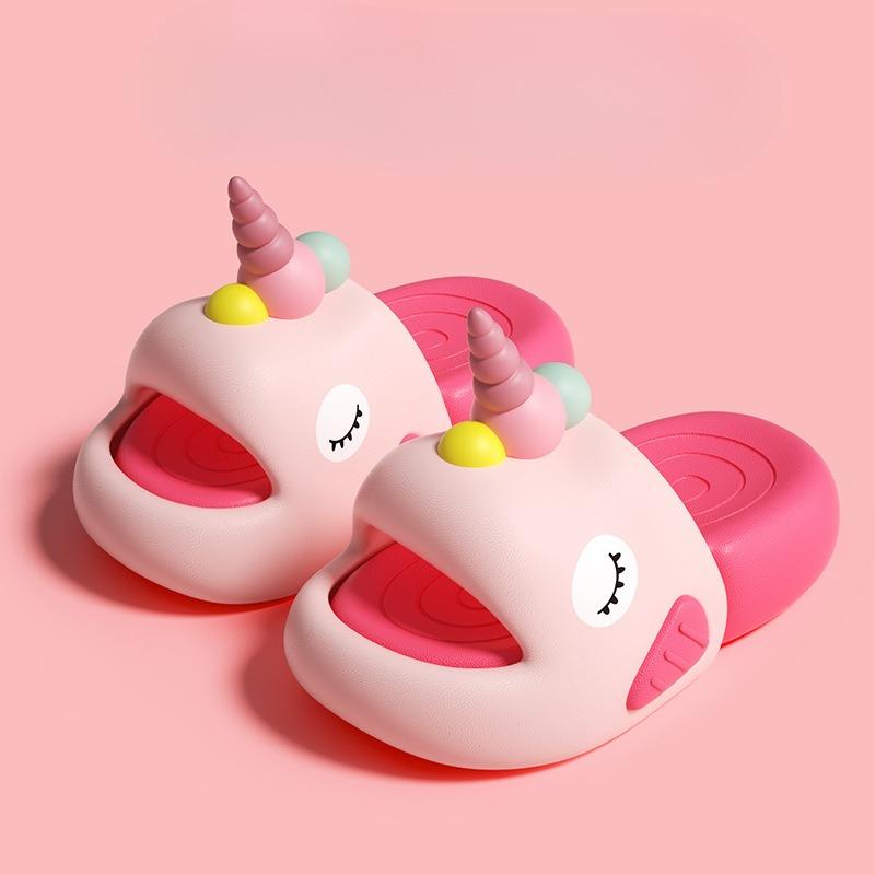 New Style Cartoon Shoes - Girls Anti-slip Boys Flip-flops 24-25 розовый