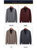 Men's Autumn-Winter Knit Cardigan: Thickened Velvet Sweater for Middle-aged and Elderly Dads and Grandpas.