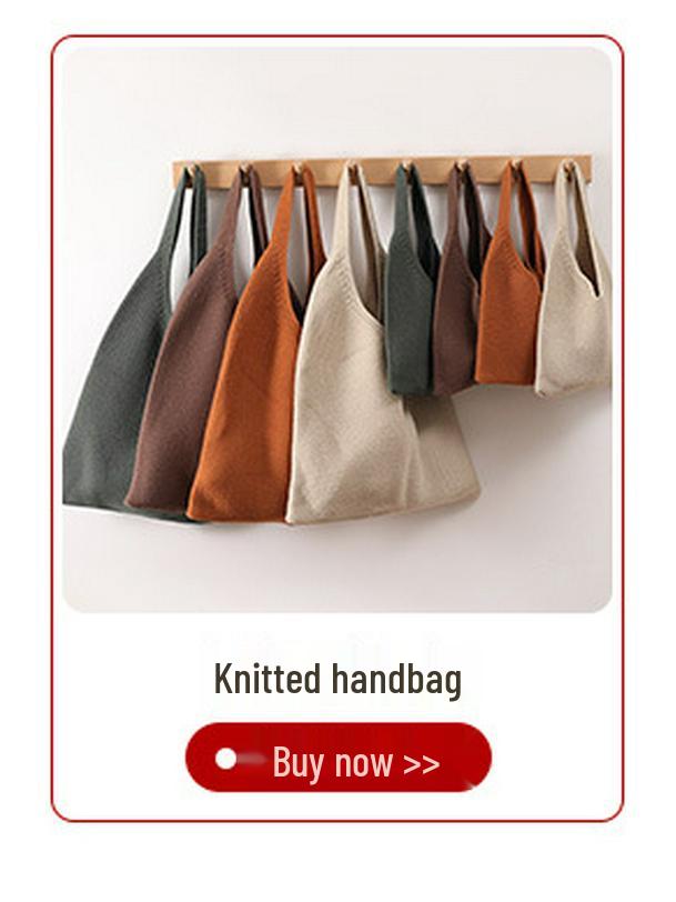 Trendy Korean Style Knitted Vest Handbag – Creative & Simple Design