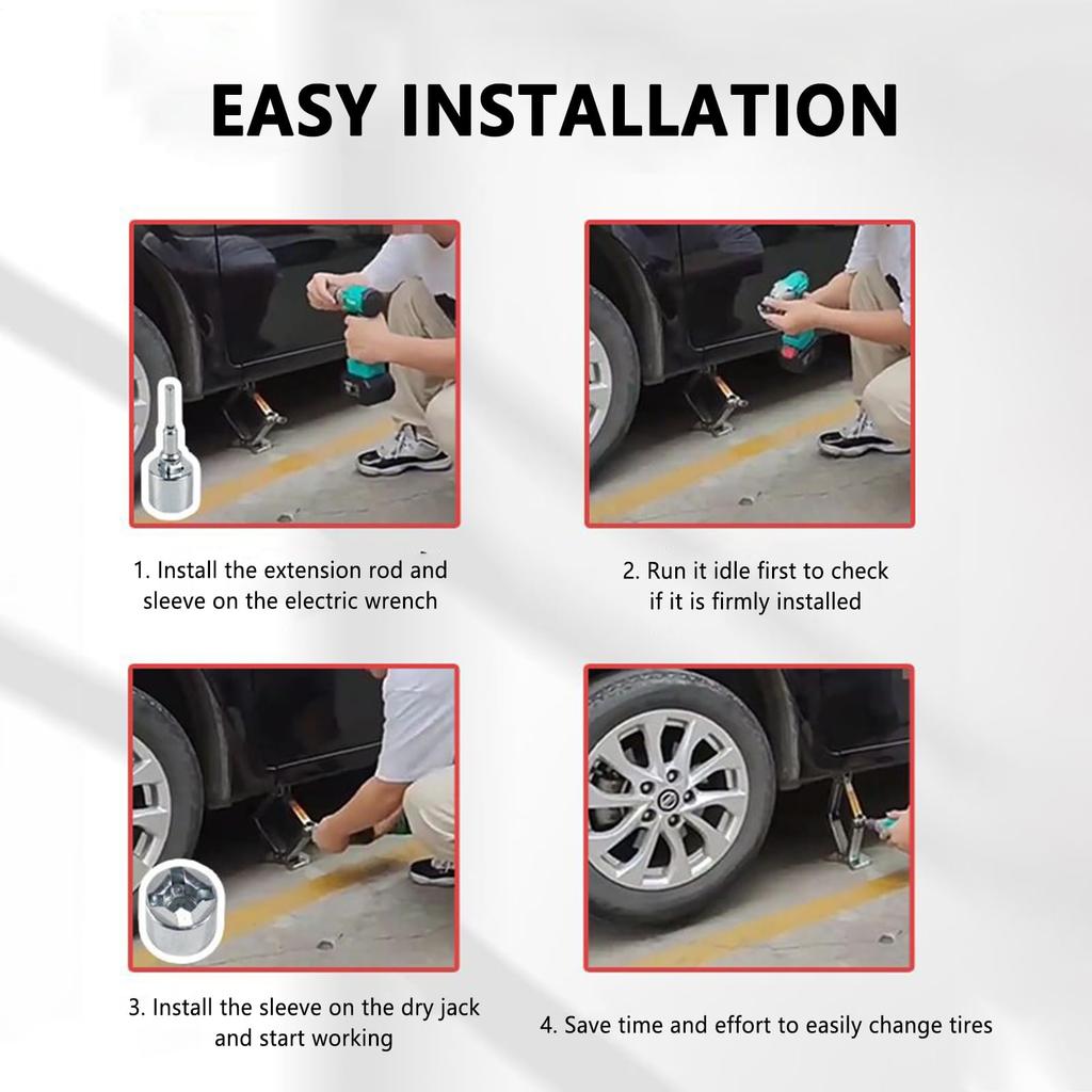 Gmokluytw Rv Stabilizer Jack Driver Adapter - Proof Socket Tool, Large Tire Replacement
